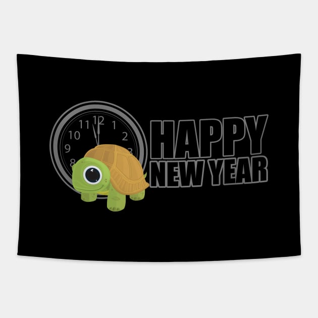 Happy New Year - Turtle Tapestry by adamzworld