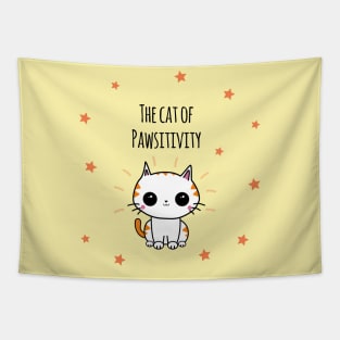 'The Cat Of Positivity' Tapestry