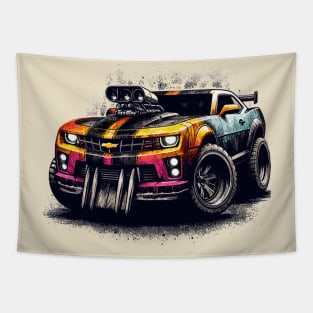 Cartoon chevy camaro Tapestry