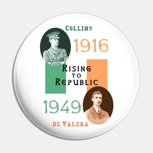 Rising to Republic: for a United Ireland (flag) Pin