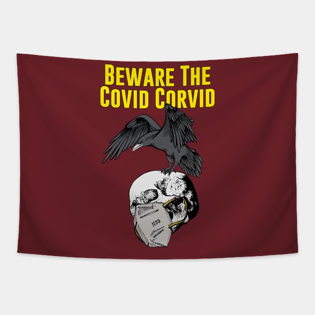 Covid Corvid Tapestry by lilmousepunk