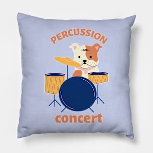 Dog Drummer Pillow