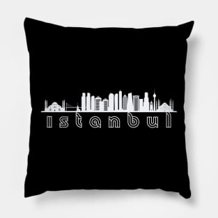 Istanbul Skyline Geometric Pillow