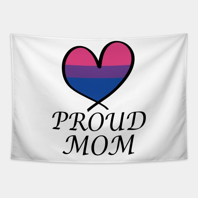 Proud Mom LGBT Gay Pride Month Bisexual Flag Tapestry by artbypond