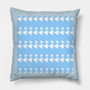 Geometric pattern Triangles sky blue Pillow