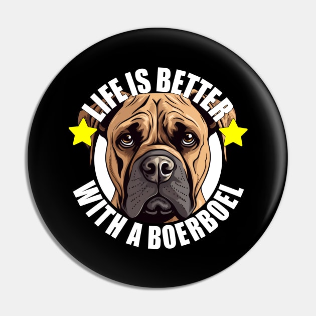 Boerboel Life is Better With A Dog Happy Puppy Pin by Sports Stars ⭐⭐⭐⭐⭐
