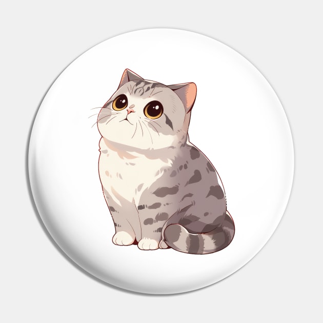 Cute British Shorthair Cat Pin by SundayDonuts