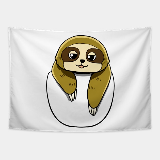 Sloth Pocket Tapestry by WildSloths