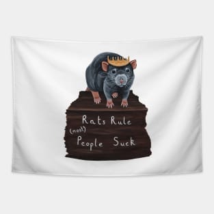 Rats Rule (Most) People Suck Tapestry