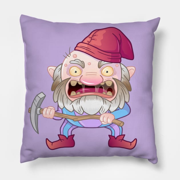 funny gnome Pillow by YMFargon