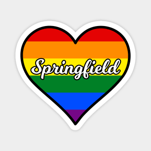 Springfield Illinois Gay Pride Heart Magnet