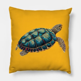 turtle pop art Pillow