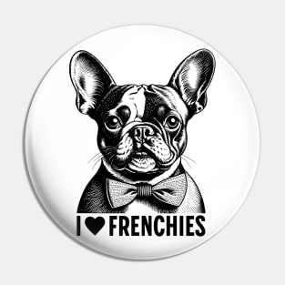 Frenchie Love: Adorable Vintage French Bulldog Design Pin