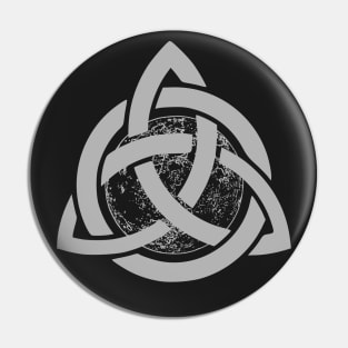 Celtic Triquetra Moon Black And White Pin