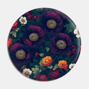 Anemones Field Dark Fantasy Pin