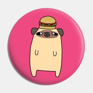 Standing Hamburger Pug Pin