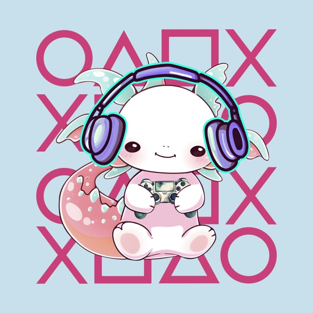 Gamer Axolotl by LaainStudios