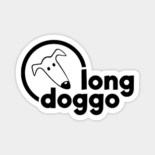 Long Doggo Greyhound Face Magnet