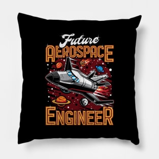 Future Aerospace Engineer Spaceship Obsessed Kid Pillow