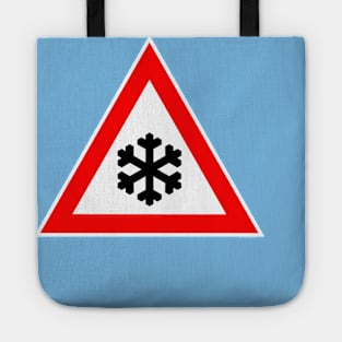 Ice Warning Sign Tote