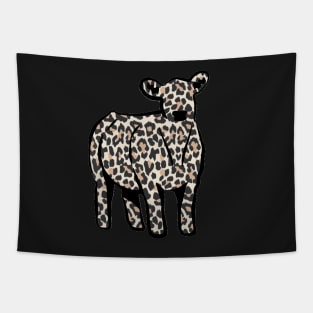 Cheetah Print Cow Silhouette  - NOT FOR RESALE WITHOUT PERMISSION Tapestry