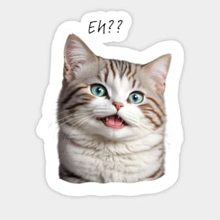 Salad Cat meme 3 Sticker, Smudge the Cat, Woman Yelling at Cat