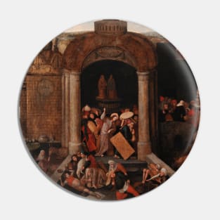 Christ Driving the Traders from the Temple by Pieter Bruegel the Elder Pin