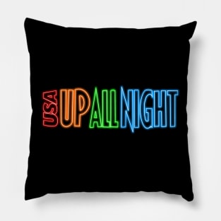 USA Up All Night - Midnight Movie Pillow