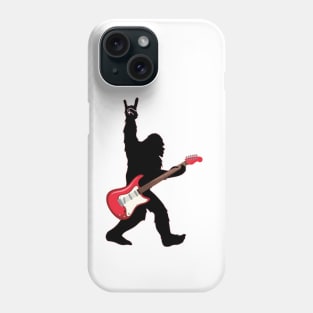 Rock On Bigfoot Sasquatch Loves Rock And Roll Sunglasses On T-Shirt Phone Case