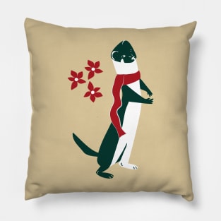 Weasel in Christmas Pillow