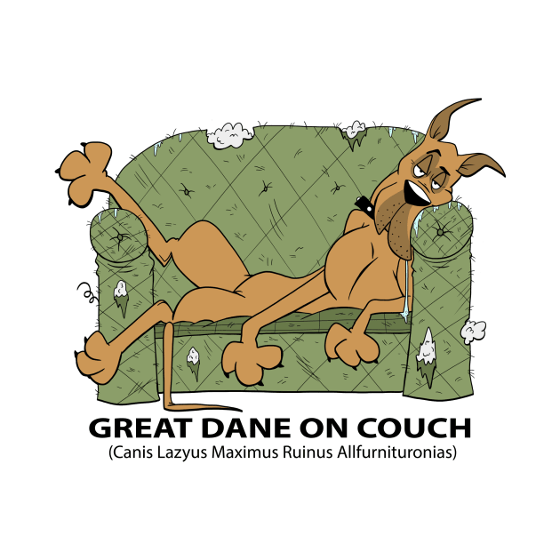 Great Dane On Couch by DaleToons