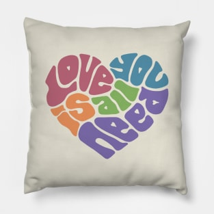 Love Is All You Need Word Art Pillow