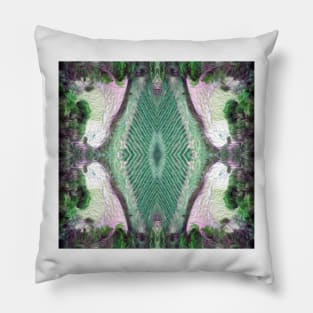 Lilly Pond and Vines in Green by South Australian artist Avril Thomas Pillow