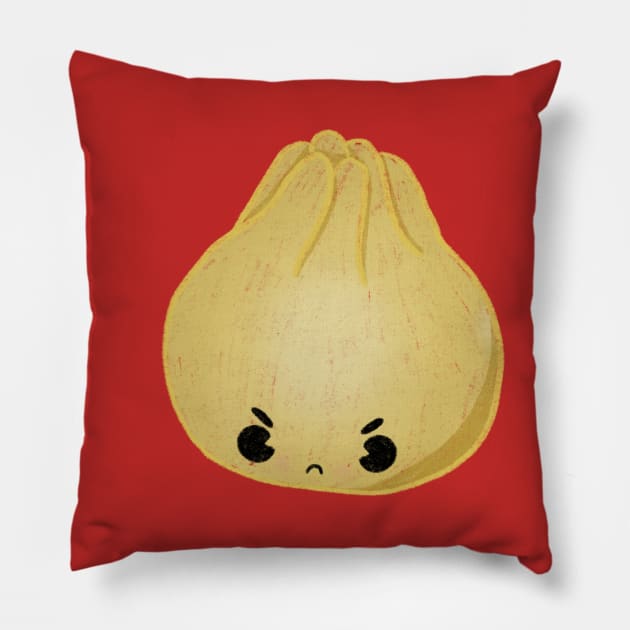 Grumpy Dumpling Pillow by Maddyslittlesketchbook