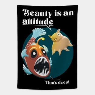 Beauty is an attitude - Deep Sea Fishes Tapestry