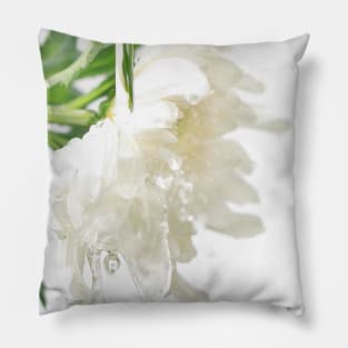 White water flower Pillow