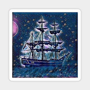 Pirate Ship Graphic Art Design | Digital Art | Painting Magnet