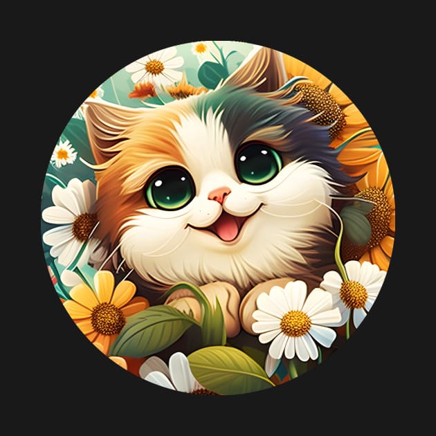 Happy Cat Baby Flower - Be Happy Everyday by dashawncannonuzf