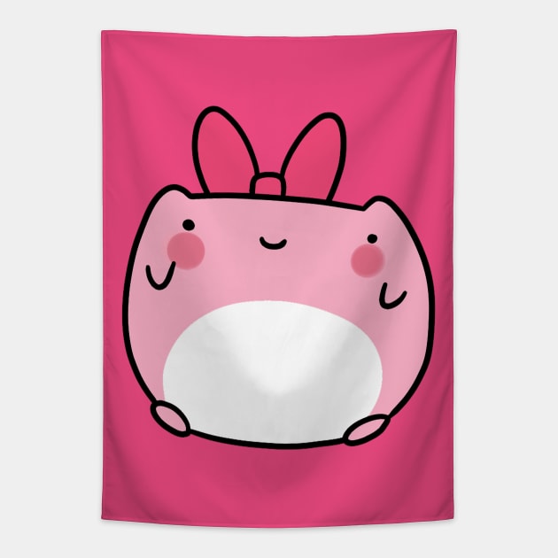 Girly Pink Frog Tapestry by saradaboru