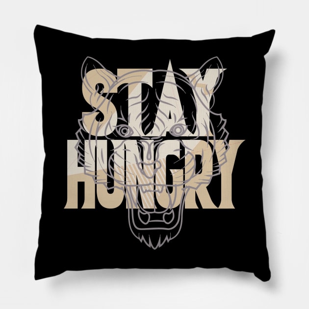 Stay Hungry Muslin Sneaker Art Pillow by funandgames