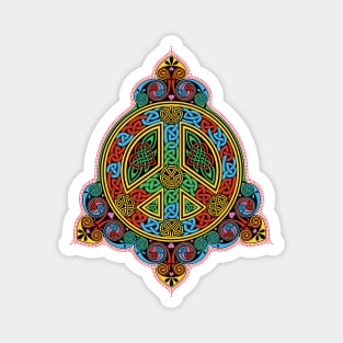 Celtic Peace Sign Knotwork in Color Magnet