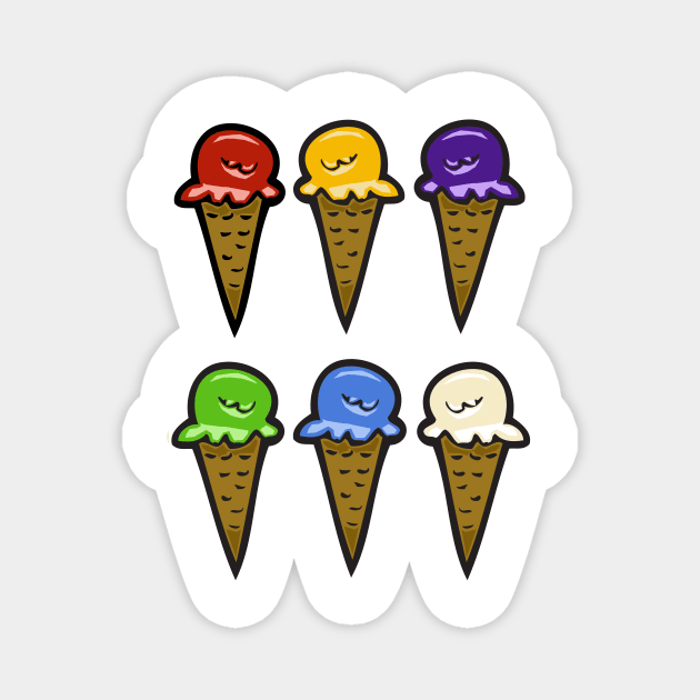 Ice Cream Cones #4 Magnet by RockettGraph1cs