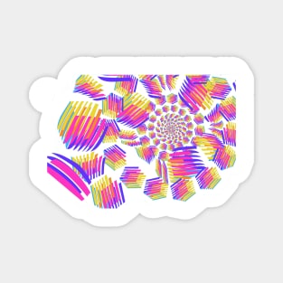 Geometric rainbow color pattern Magnet