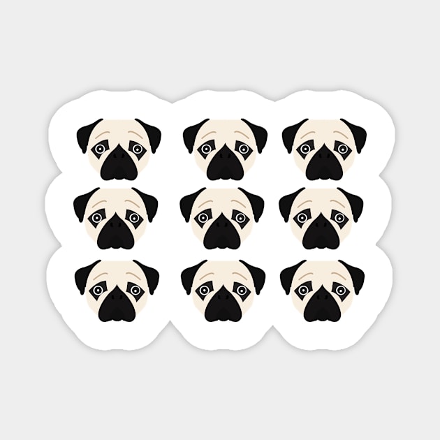 Pug funny pugs dogs gift Magnet by T-shirt verkaufen