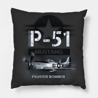 P51 Mustang Fighter Bomber Pillow