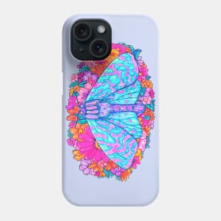 Vibrant Botanical Moth Painting Phone Case