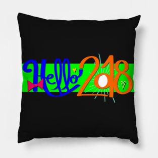 Hello 2018 Party Design Pillow