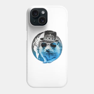 Cyanotype hedgehog aristocrat ready to steal your heart Phone Case