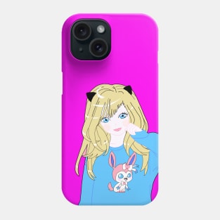 BLONDE CAT GIRL Phone Case