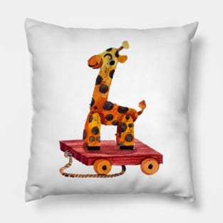 Giraffe Hand Painted Pillow